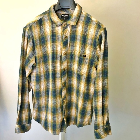 Billabong Plaid Shirt Colorful Plaid Pattern Streetwear Button Down Shirt. Small - Picture 14 of 14